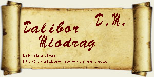 Dalibor Miodrag vizit kartica